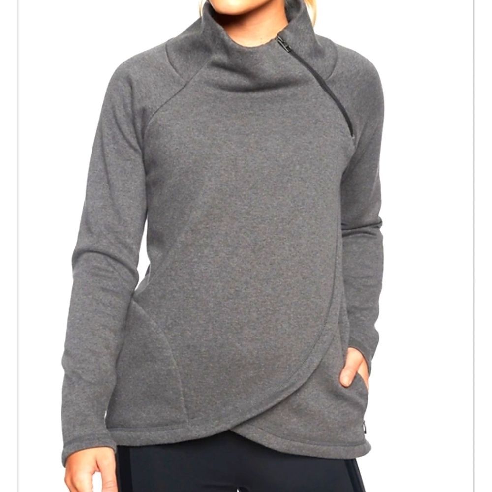 Athleta Charcoal Cowl Neck Sweater Women's